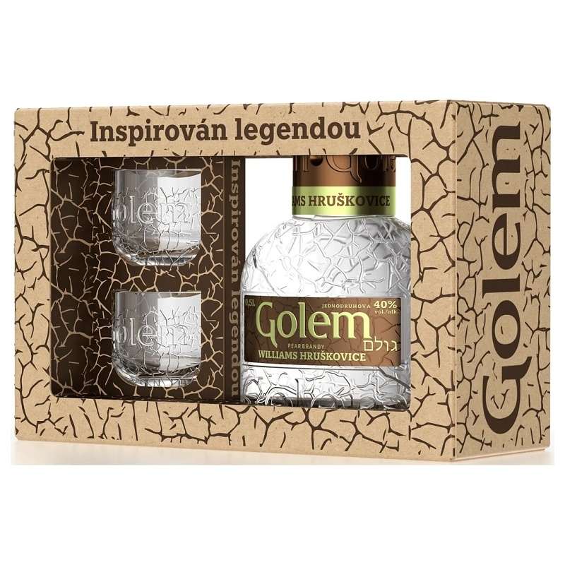 HRUŠKOVICE GOLEM 40% 0.5L + 2 SKLENIČKY