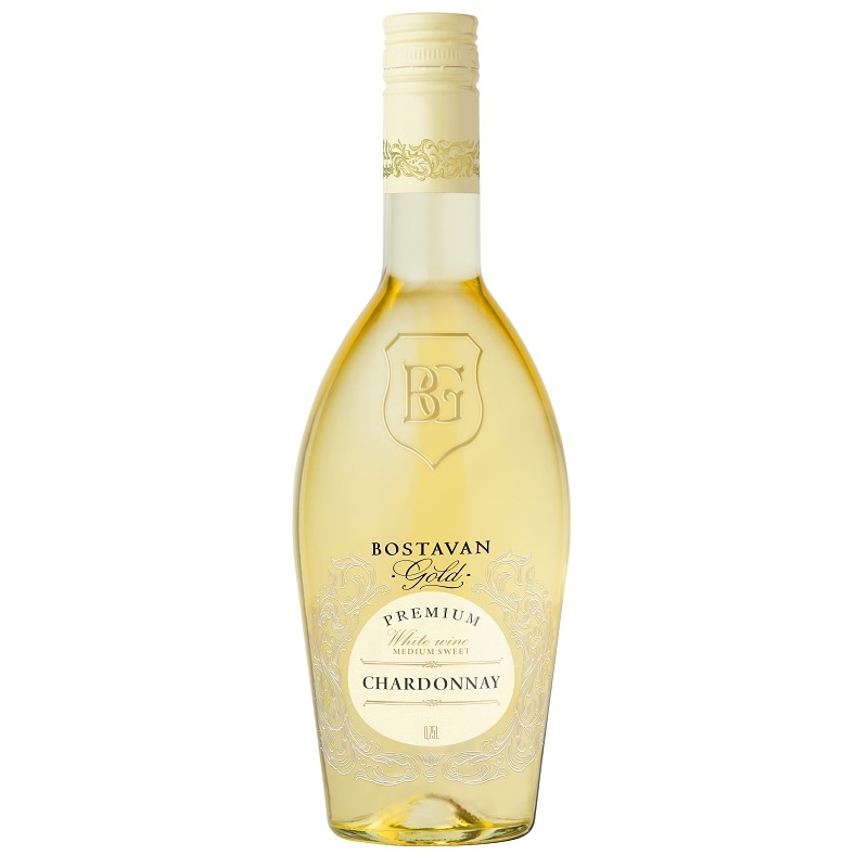 CHARDONNAY BOSTAVAN GOLD POLOSLADKÉ 0.75L