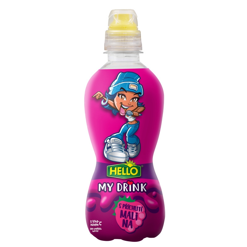 HELLO MY DRINK S PŘÍCHUTÍ MALINA 0.33L