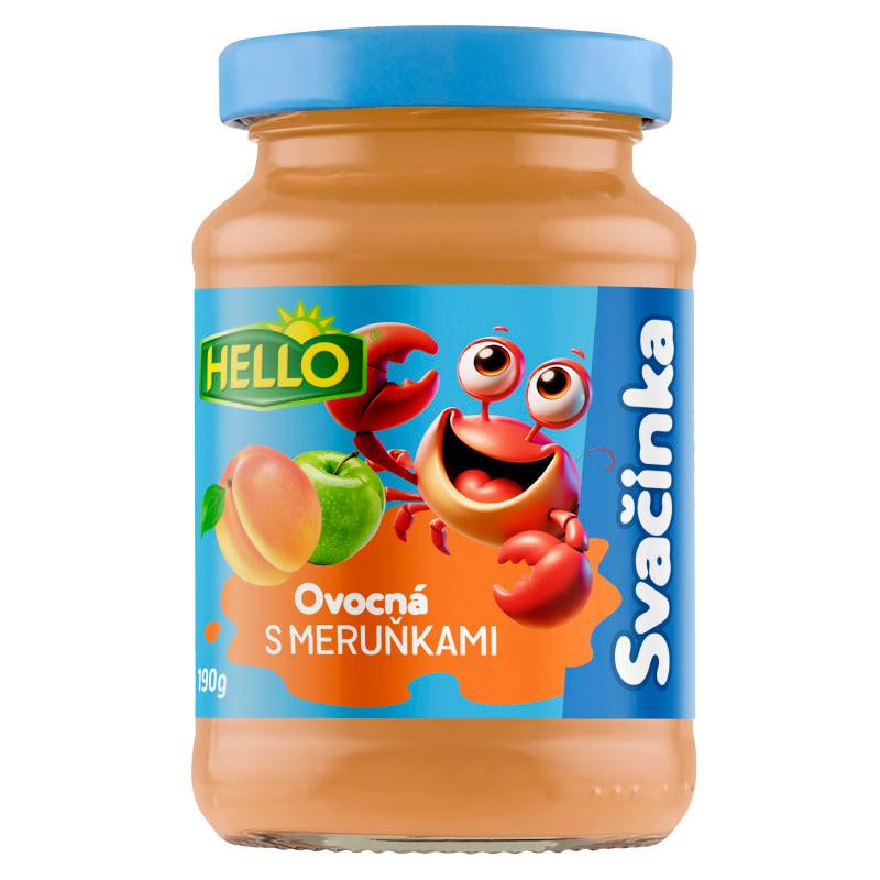 HELLO OVOCNÁ SVAČINKA S MERUŇKAMI 190G