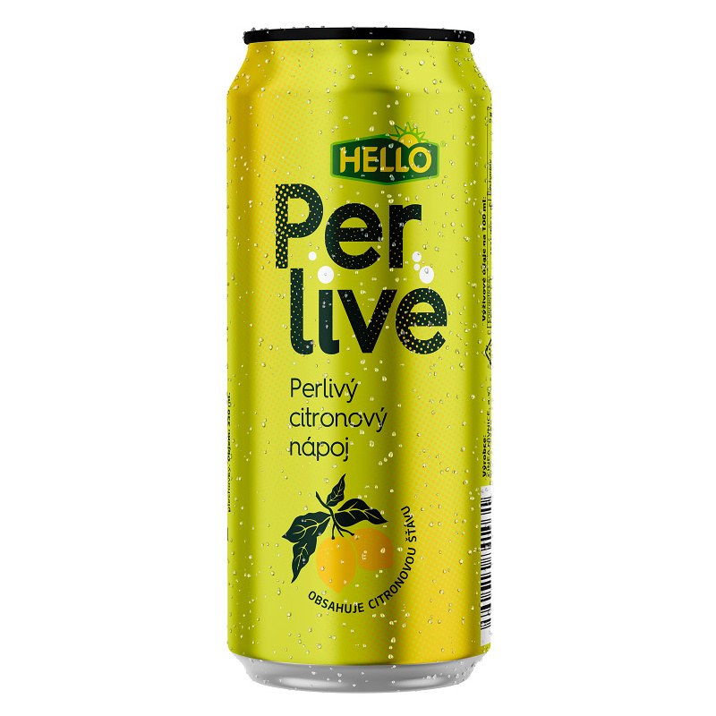 HELLO PERLIVÝ CITRONOVÝ NÁPOJ PLECH 0.33L