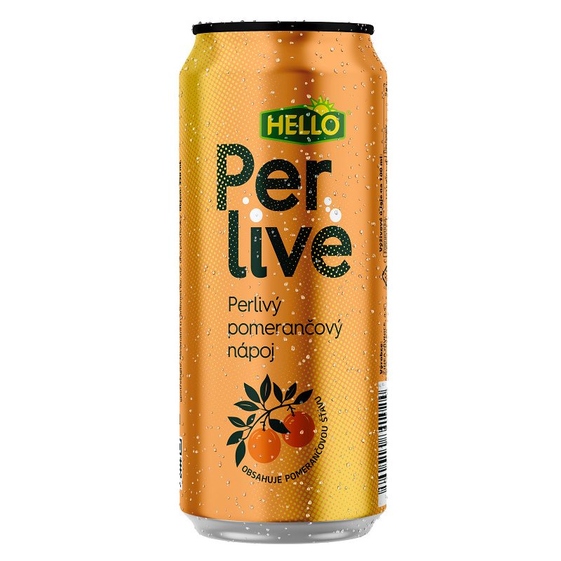 HELLO PERLIVÝ POMERANČOVÝ NÁPOJ PLECH 0.33L