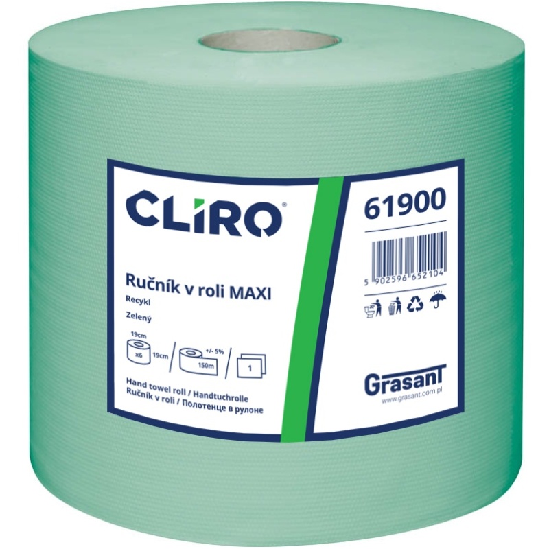 RUČNÍK MAXI CLIRO ZELENÝ 1 VRSTVÝ 150M