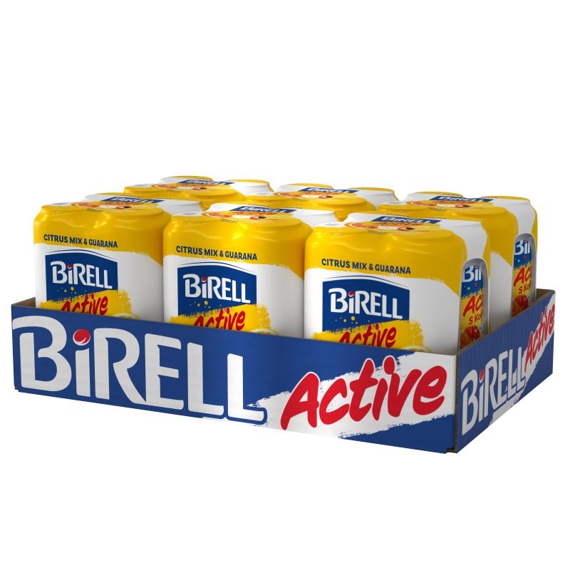 BIRELL PLECH ACTIVE CITRUS MIX & GUARANA S KOFEINEM 0.5L