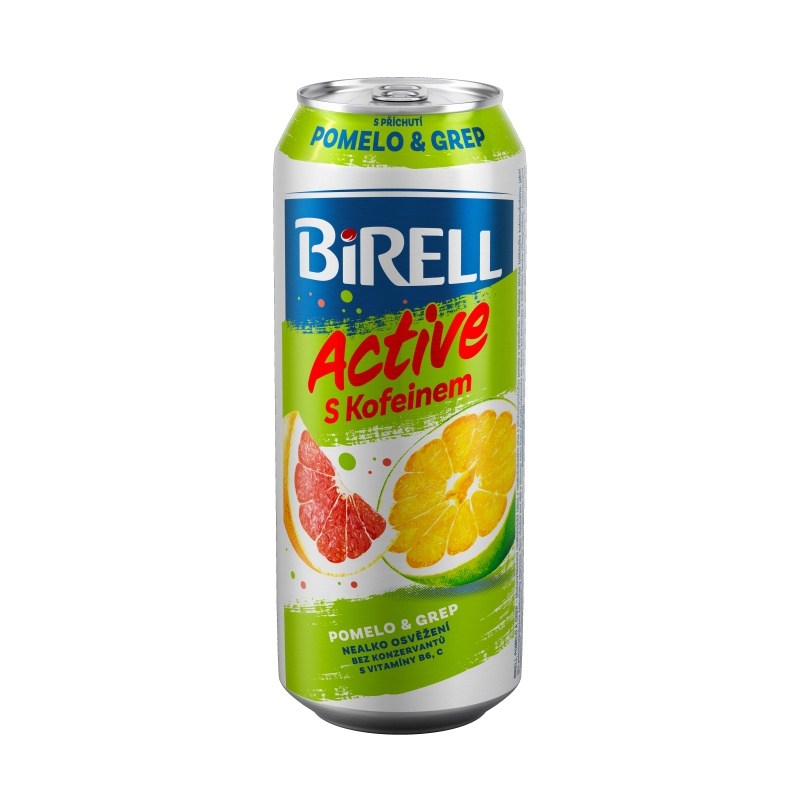 BIRELL PLECH ACTIVE POMELO & GREP S KOFEINEM 0.5L