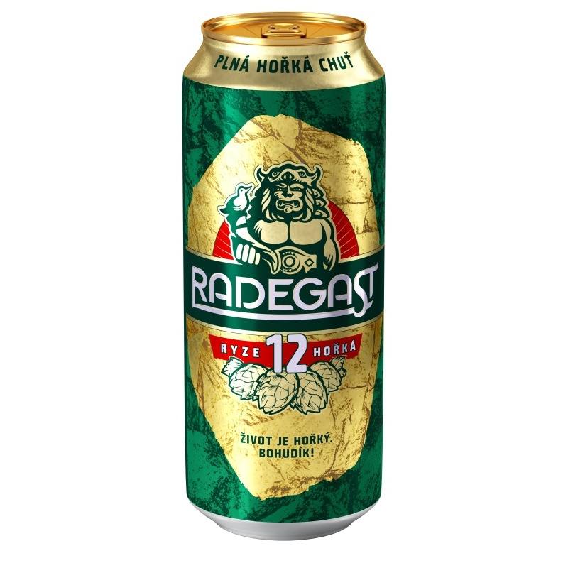 RADEGAST RYZE HOŘKÁ 12 0.5L PLECH, SVĚTLÝ LEŽÁK