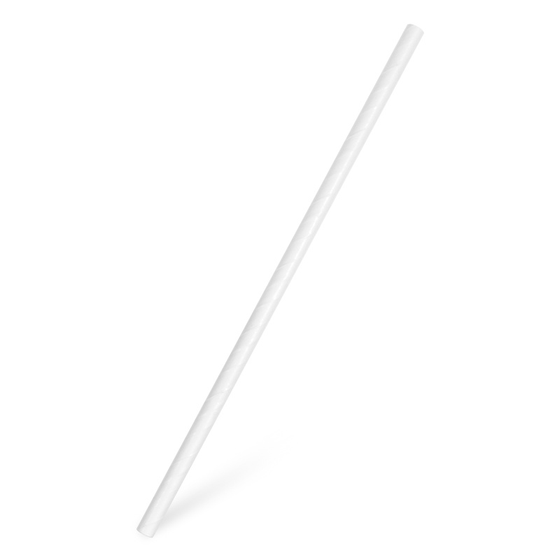 SLÁMKY PAPÍROVÉ BÍLÉ JUMBO PRŮMĚR 8MM 25CM 100KS