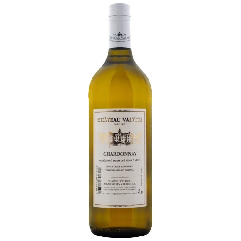 CHARDONNAY POLOSLADKÉ CHATEAU VALTICE 1L