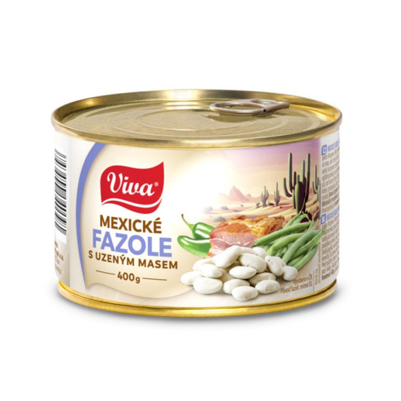 MEXICKÉ FAZOLE S UZENÝM MASEM VIVA 400G